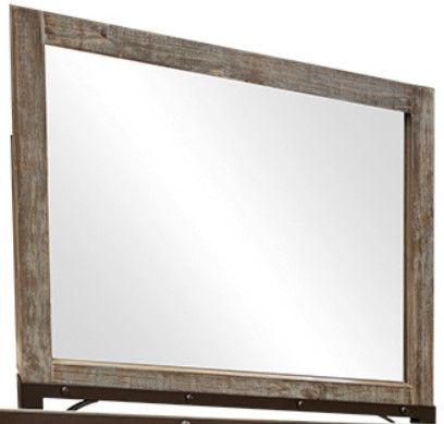 International Furniture Direct Antique Brown Mirror-1