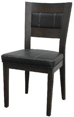 Chaise d'appoint en tissu brun foncé VieBois®