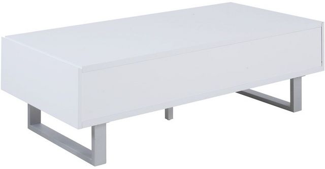 Coaster® Glossy White 2-Drawer Coffee Table