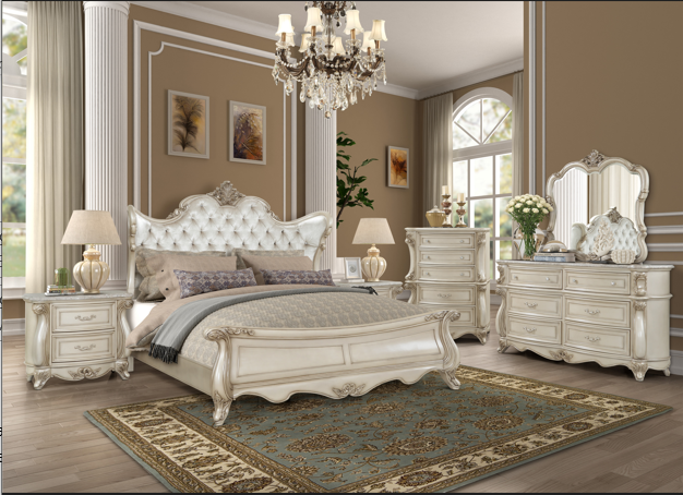 New Classic® Furniture Monique 4 Piece White Queen Bedroom Set