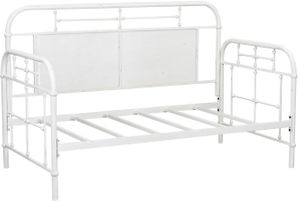 Liberty Vintage Antique White Twin Metal Day Bed with Trundle