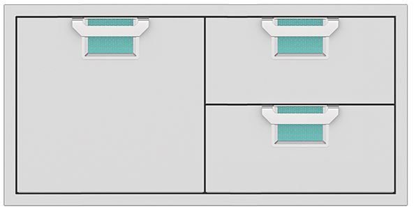 Aspire By Hestan AESDR Series 42" Steeletto Double Drawer and Storage Door Combination 10