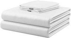 Hush Iced 4-Piece White Queen Bamboo Cooling Sheets and Pillowcase Set
