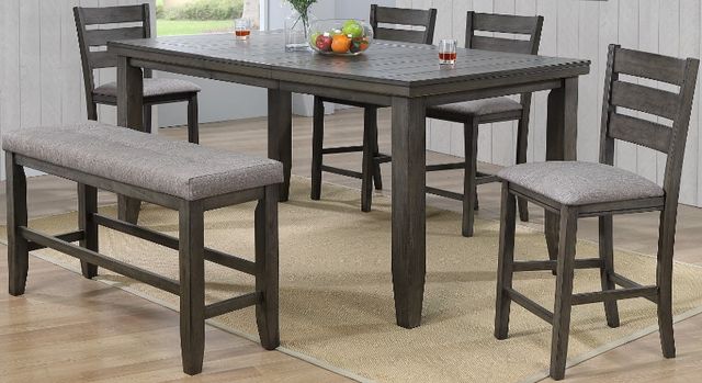 Crown Mark Bardstown Grey 6-Piece Counter Height Dining Table Set-0