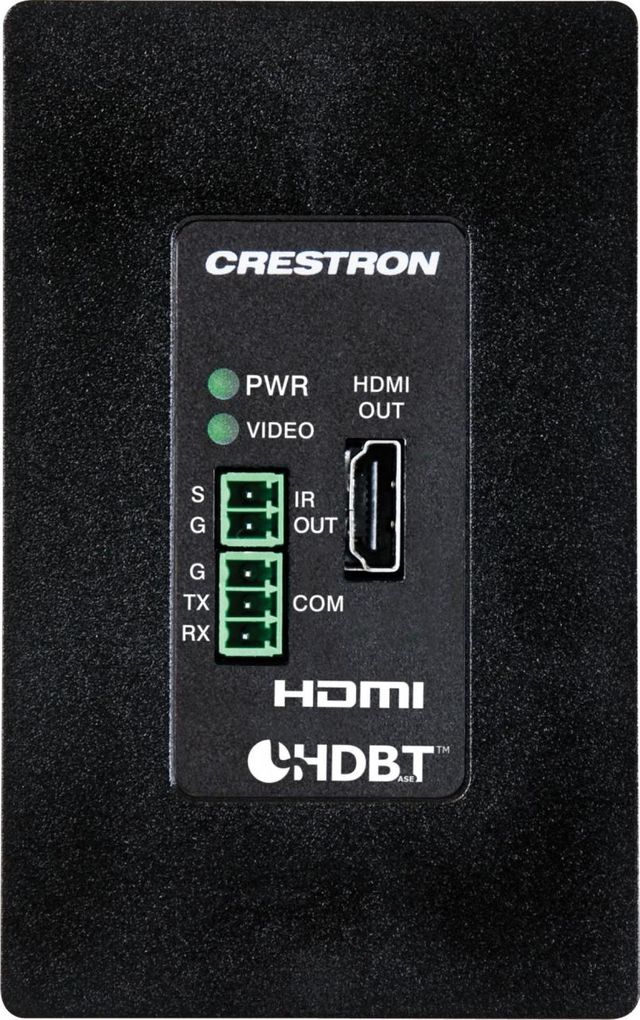 Crestron® Wall Plate 4K DigitalMedia 8G+® Receiver & Room Controller 100-Black