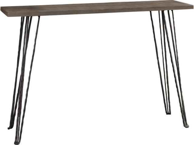 Coaster® Essence Concrete/Black Rectangular Console Table