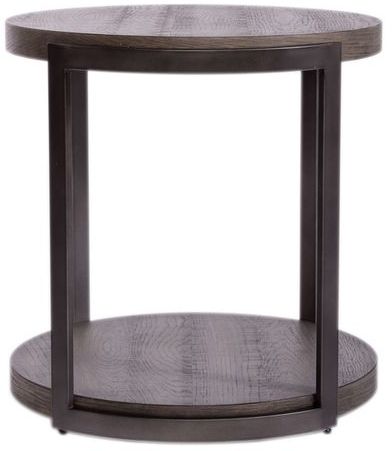Liberty Furniture Modern View Gauntlet Gray Round End Table-1