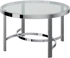 Table à café ronde Strata chrome