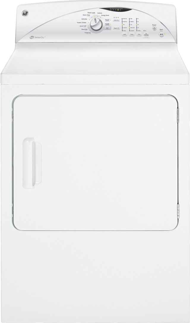 GE® Front Load Electric Dryer-White On White 0