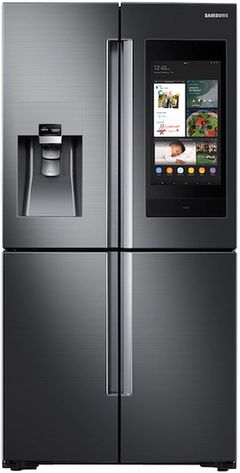 Samsung 27.9 Cu. Ft. Fingerprint Resistant Black Stainless Steel Capacity French Door Refrigerator-RF28N9780SG