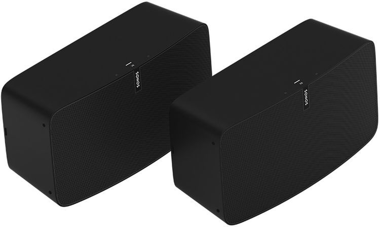 Sonos® Play:5 Matte Black Powerful High-Fidelity Speakers-Sonos Play-5 Pair-Black