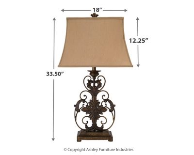 Signature Design by Ashley® Sallee Gold Finish Table Lamp 2