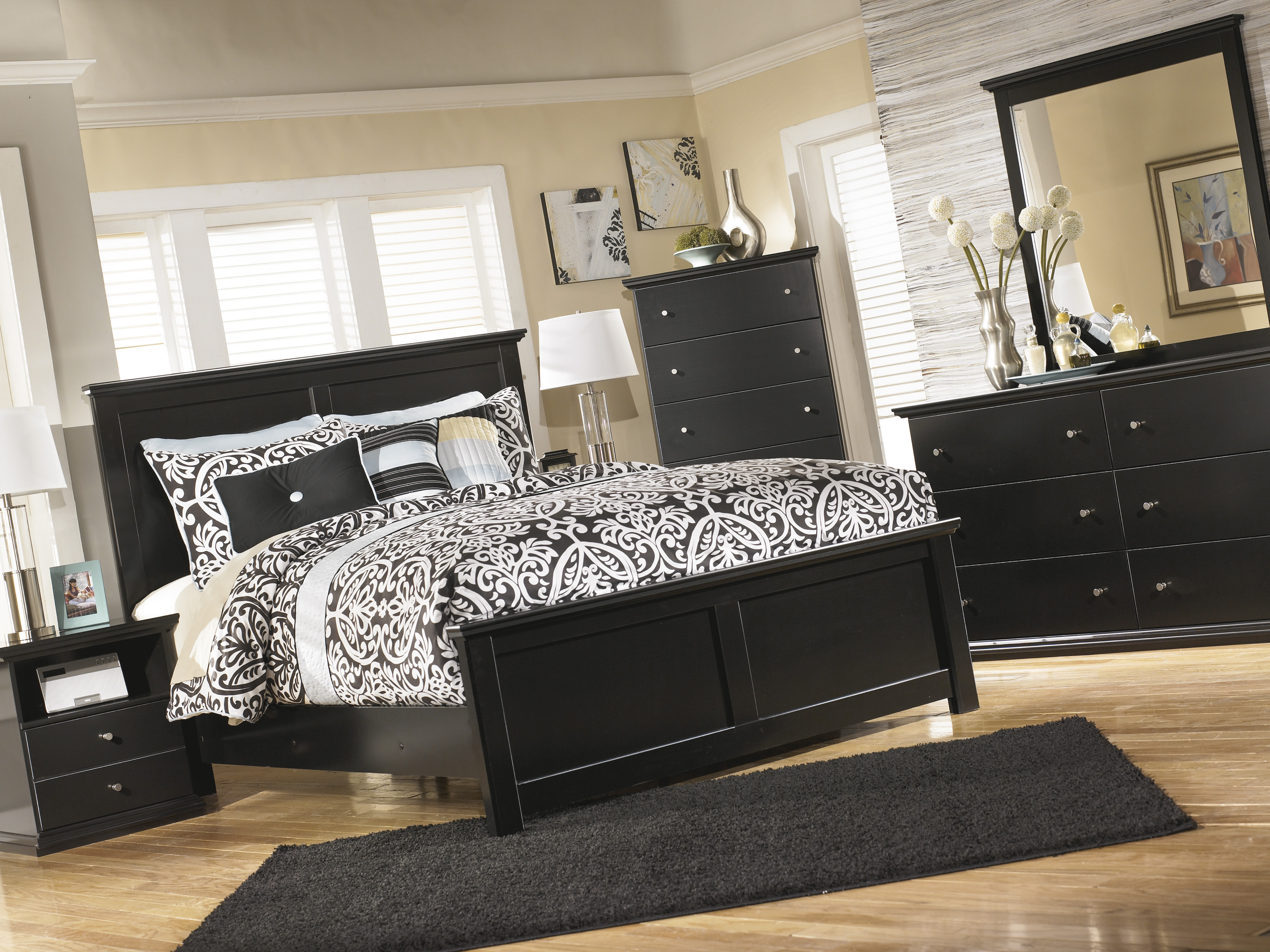 Signature Design By Ashley® Maribel Black Panel Bed | Colder's ...