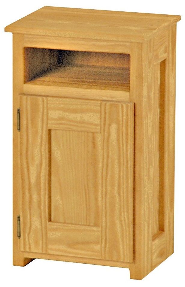 Crate Designs™ Furniture Classic Left Side Hinge Door Petite Nightstand with Lacquer Finish Top Only