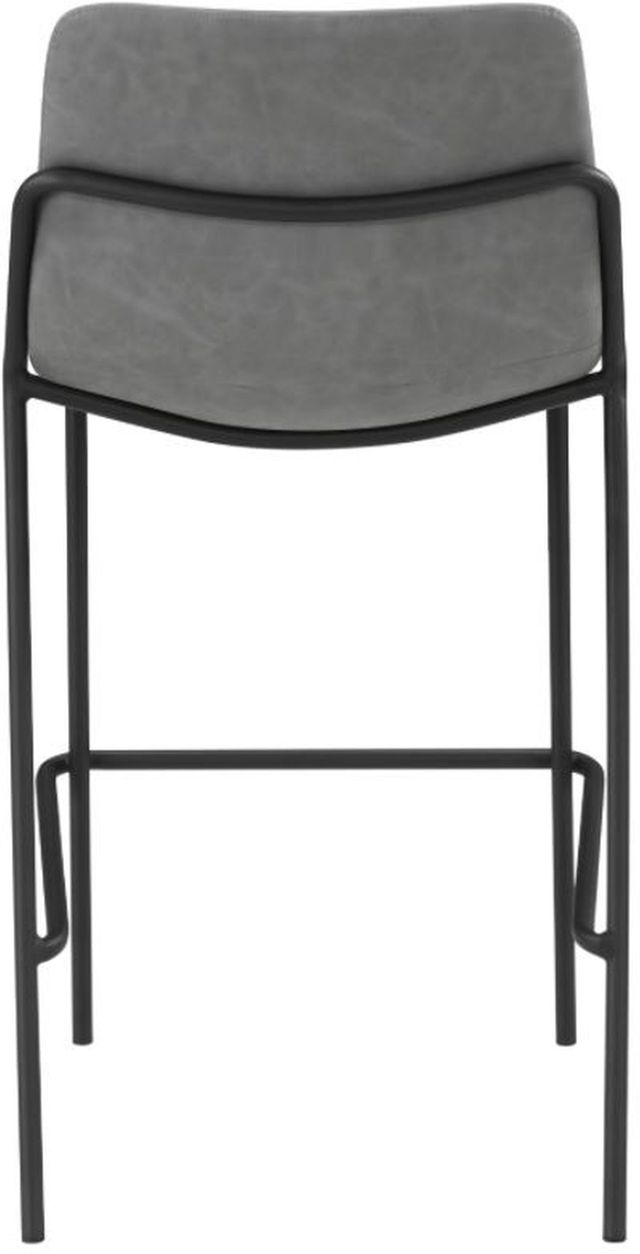 Coaster® Set of 2 Grey and Chrome Acrylic Back Counter Height Stools 3