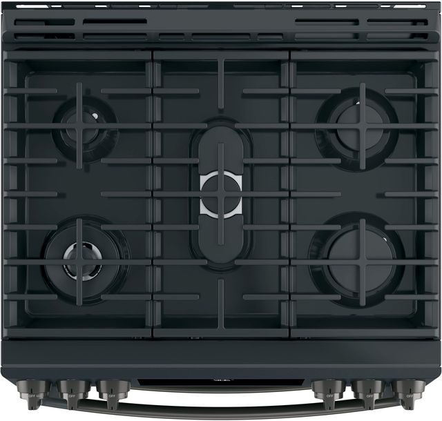 GE Profile™ 30" Black Slate Slide-In Front Control Gas Double Oven Convection Range 3