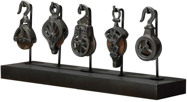 Uttermost Gray Pulley System 1