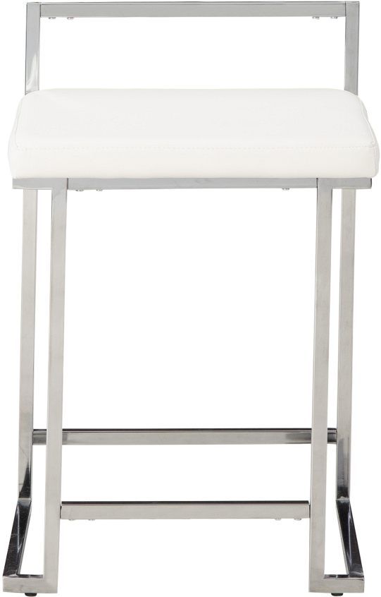 Signature Design by Ashley® Madanere White/Chrome Counter Height Stool 1
