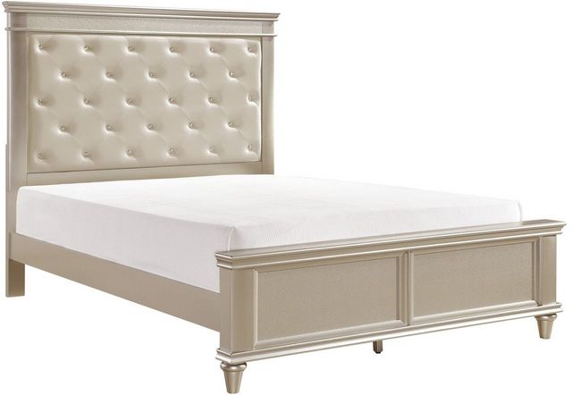 Homelegance® Celandine Silver/Off-White Eastern King Bed