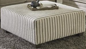 Albany Industries Gray/White Ottoman