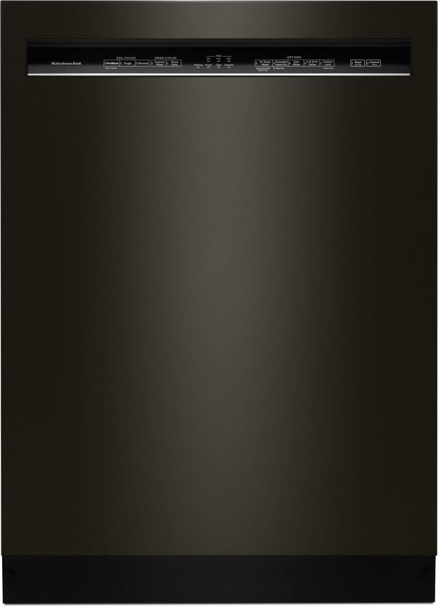 KitchenAid® 24" Black Stainless Steel with PrintShield™ Finish Built In Dishwasher