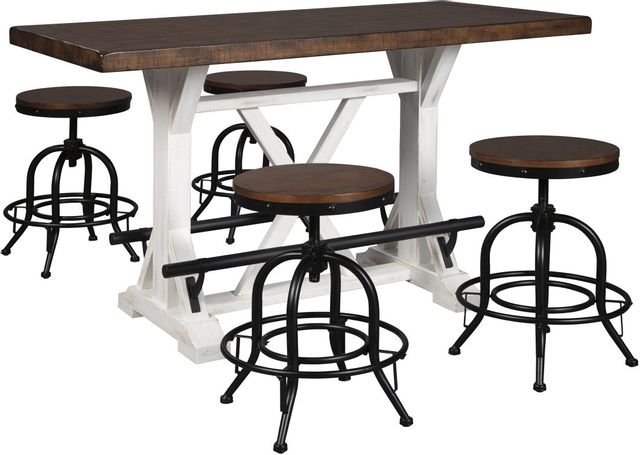 Signature Design by Ashley® Valebeck White/Brown Counter Height Dining Table 2