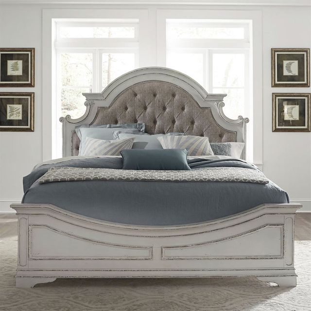 Liberty Magnolia Manor Queen Upholstered Bed, Dresser, Mirror & Nightstand-1
