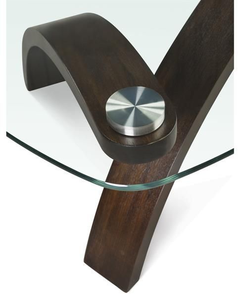 Magnussen® Home Allure Hazelnut & Glass Oval End Table 1