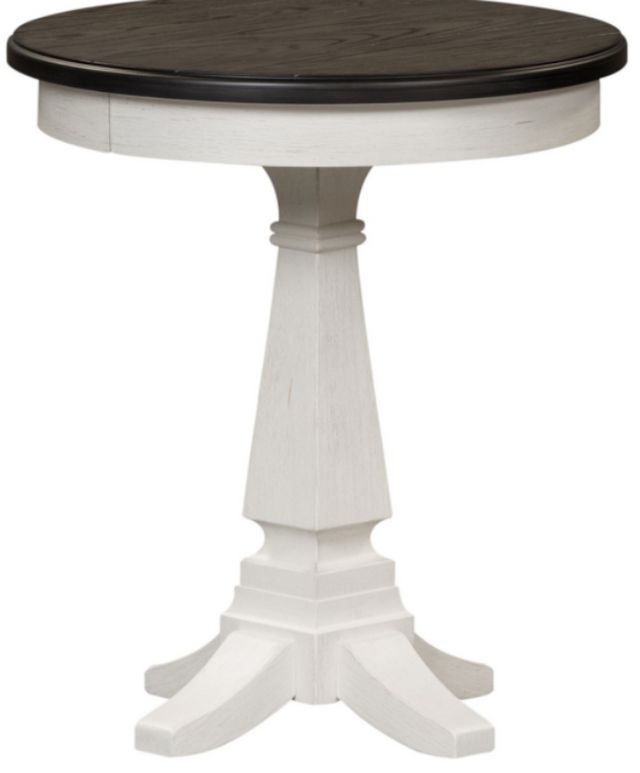 Liberty Allyson Park Wirebrushed White Chair Side Table-1