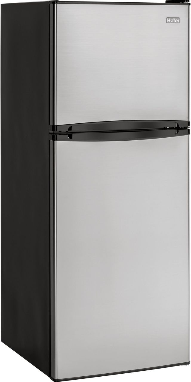 Haier 9.8 Cu. Ft. Stainless Steel Top Freezer Refrigerator-HA10TG21SS-1