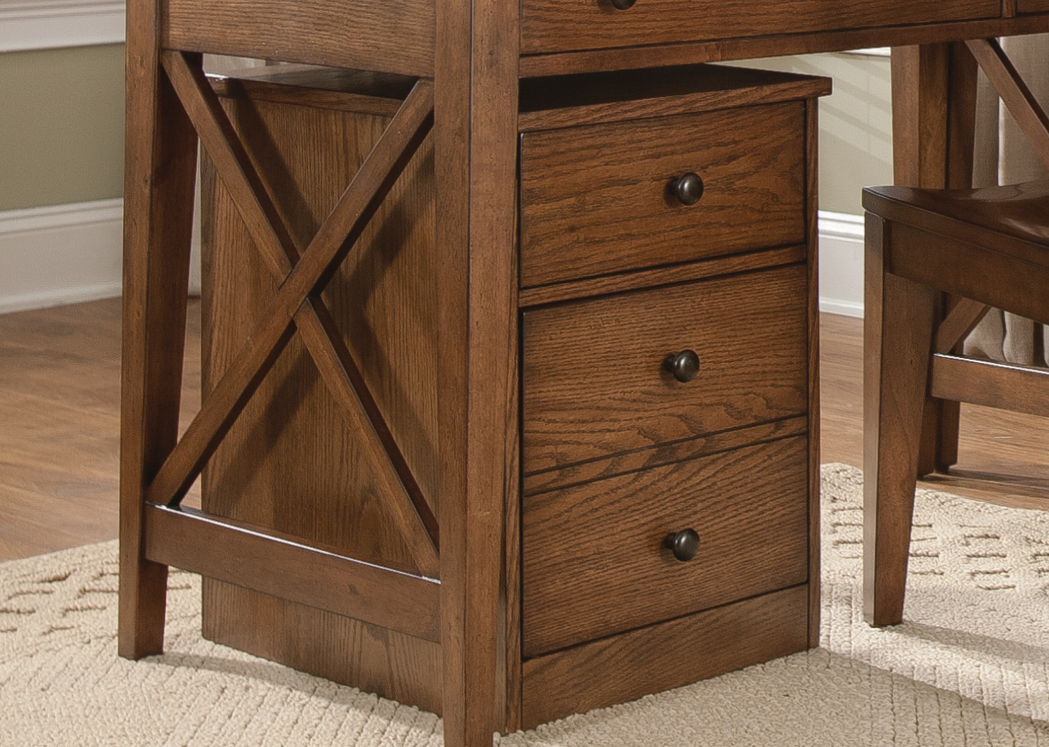 Liberty Furniture Hearthstone Rustic Oak Home Office Mobile File Cabinet