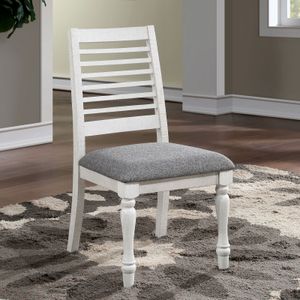 Furniture of America® Calabria 2-Piece Antique White/Gray Counter Height Chair Set