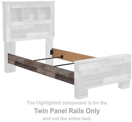 Benchcraft® Derekson Multi Gray Twin Panel Rail 1