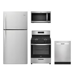 Whirlpool® 4 Piece Stainless Steel Kitchen Package