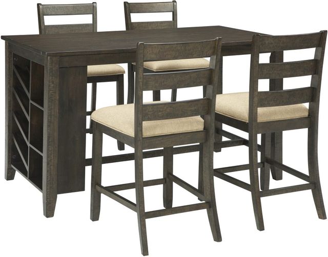 Signature Design by Ashley® Rokane Brown Counter Height Dining Table-3