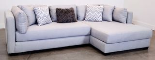 Peak Living by American Furniture Manufacturing Parker Silver 2 Piece Sectional