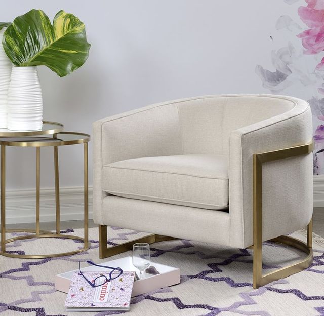 Decor-Rest® Furniture LTD 2781 Beige/Gold Accent Chair 2