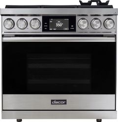 Dacor® Contemporary 36" Stainless Steel Pro Dual Fuel Steam Range