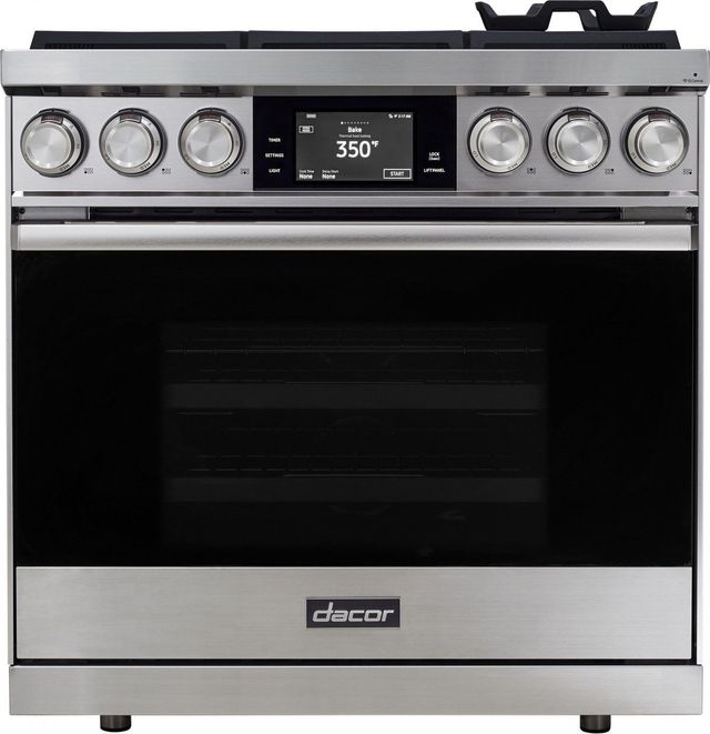 Dacor® Contemporary 36" Stainless Steel Pro Dual Fuel Steam Range 12