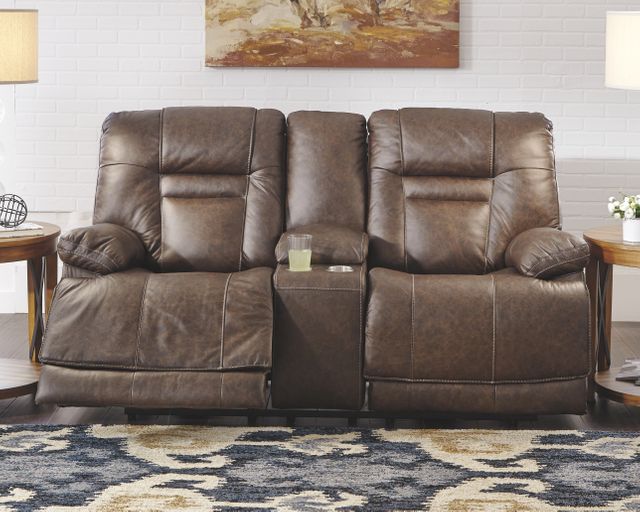 Signature Design by Ashley® Wurstrow Umber Power Reclining Loveseat 6
