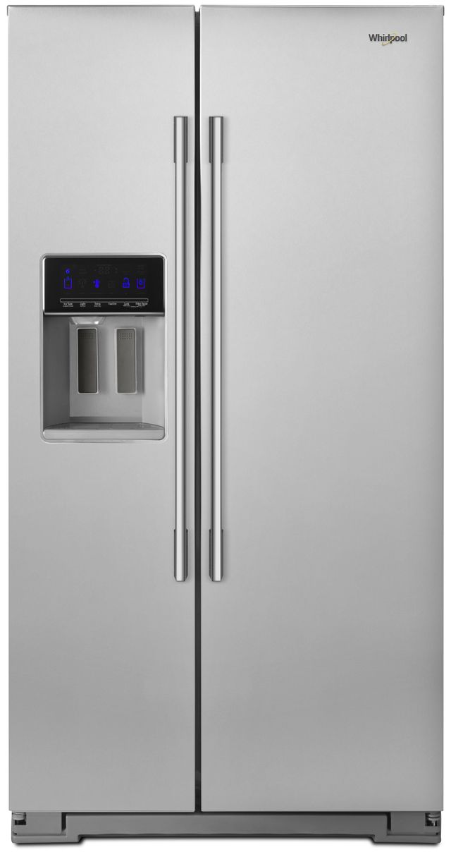 Réfrigérateur côte-à-côte à profondeur de comptoir de 36 po Whirlpool® de 20,6 pi³ - Acier inoxydable résistant aux traces de doigts 0