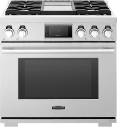 Signature Kitchen Suite 36" Stainless Steel Pro Style Dual Fuel Natural Gas Range