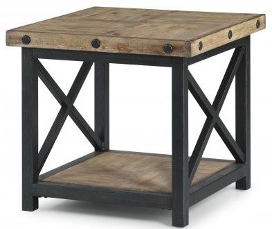 Flexsteel® Carpenter Black/Light Brown Lamp Table