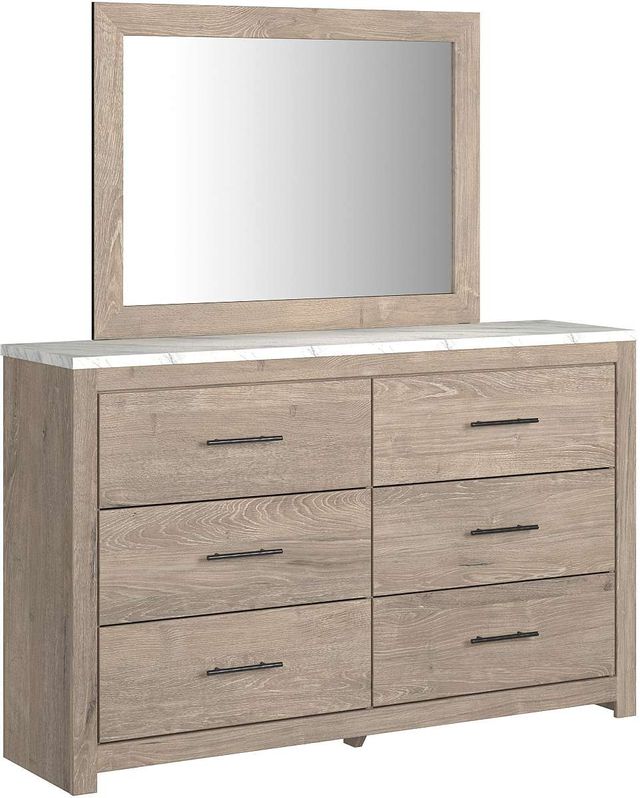 Miroir de chambre à coucher Senniberg, marron clair/blanc, Signature Design by Ashley® 2