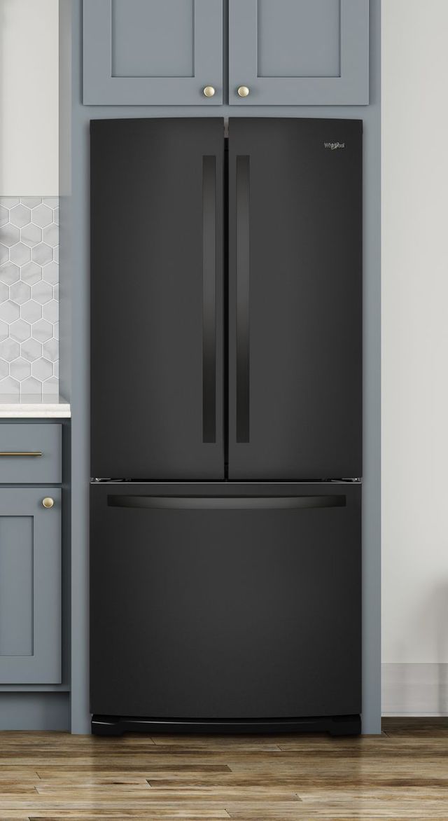 Whirlpool® 19.7 Cu. Ft. Black French Door Refrigerator 8
