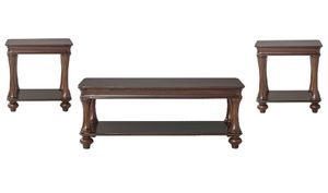 Hughes Furniture 17200T 3-Pieces Dark Brown Tables