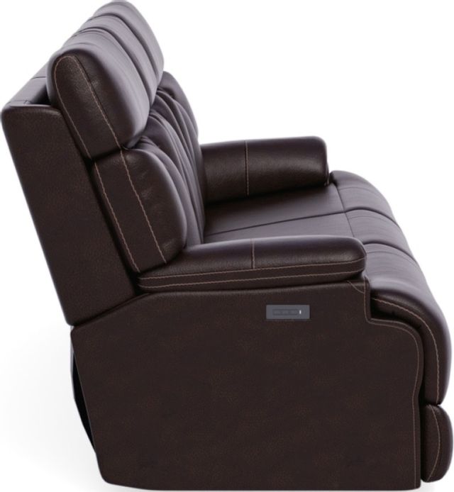 Flexsteel® Clive Brown Power Reclining Sofa with Power Headrests and Lumbar-2