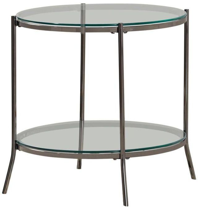 Coaster® Laurie Glass Top End Table with Black Nickel Frame | Colder's ...