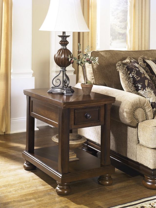Signature Design by Ashley® Porter Rustic Brown Chair Side End Table 8