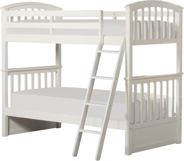 Hillsdale Furniture Schoolhouse Sidney White Twin/Twin Youth Bunk Bed-0